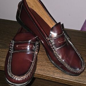 Florsheim Maroon Leather Loafers for Men